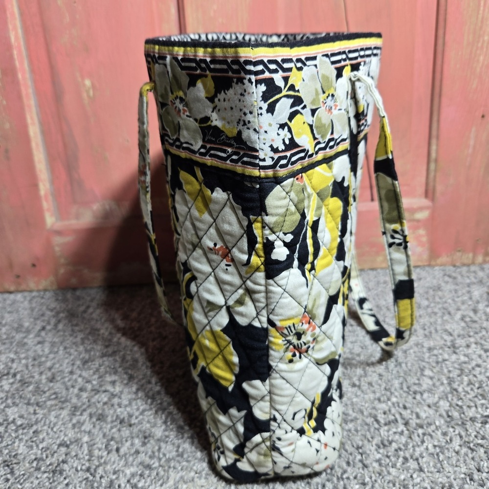 Vera Bradley RETIRED Quilted Tote Dogwood Pattern Yellow Floral Handles Pocket - Picture 9 of 11